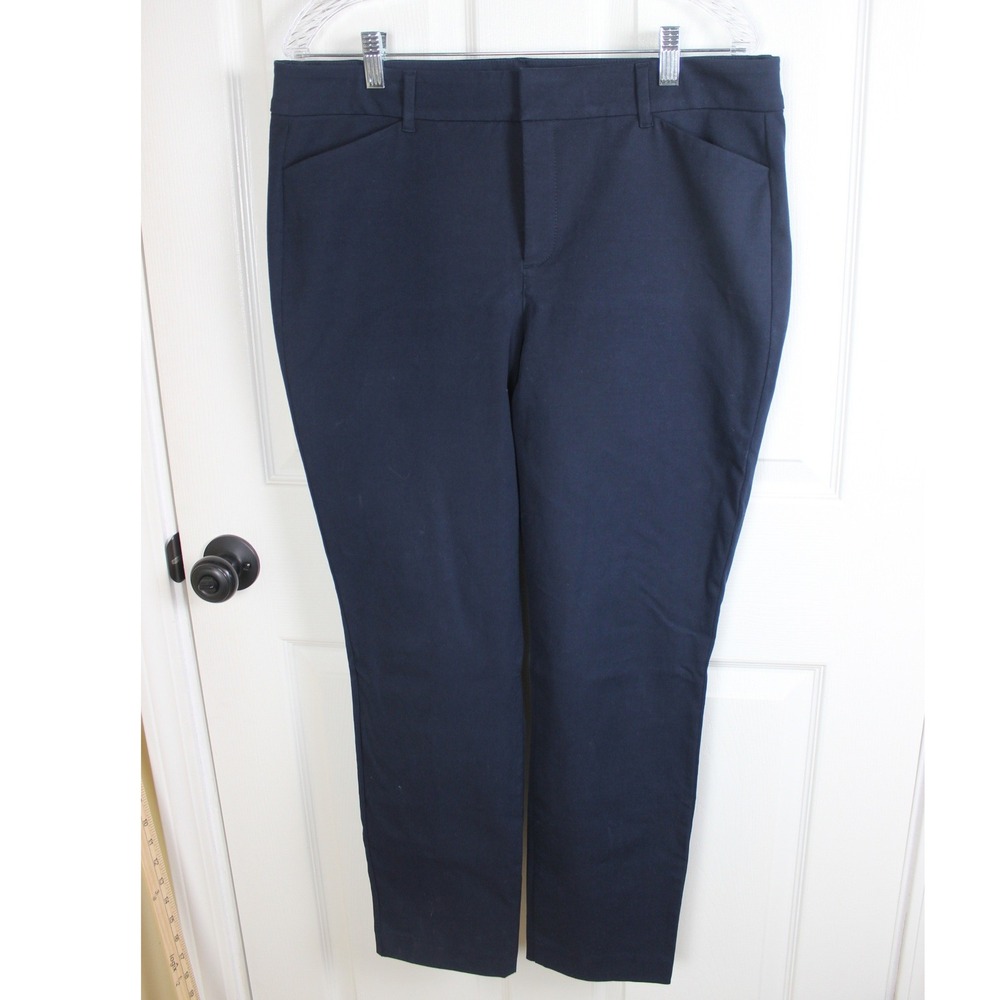 Old Navy High Rise Pixie Secret Smooth Pockets Navy Blue Women's Pants Size 14